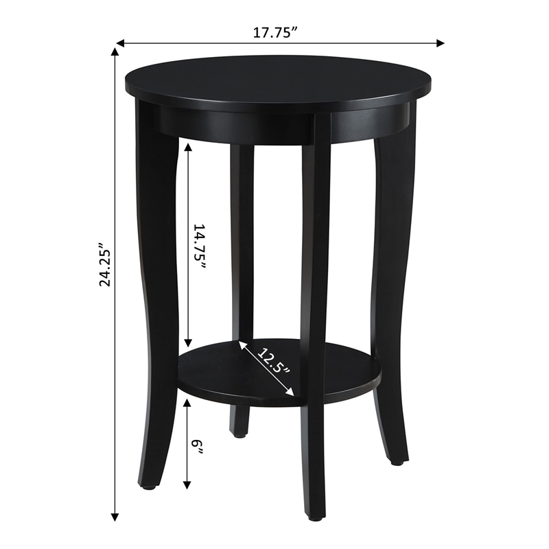 Pemberly Row Round Table in Black