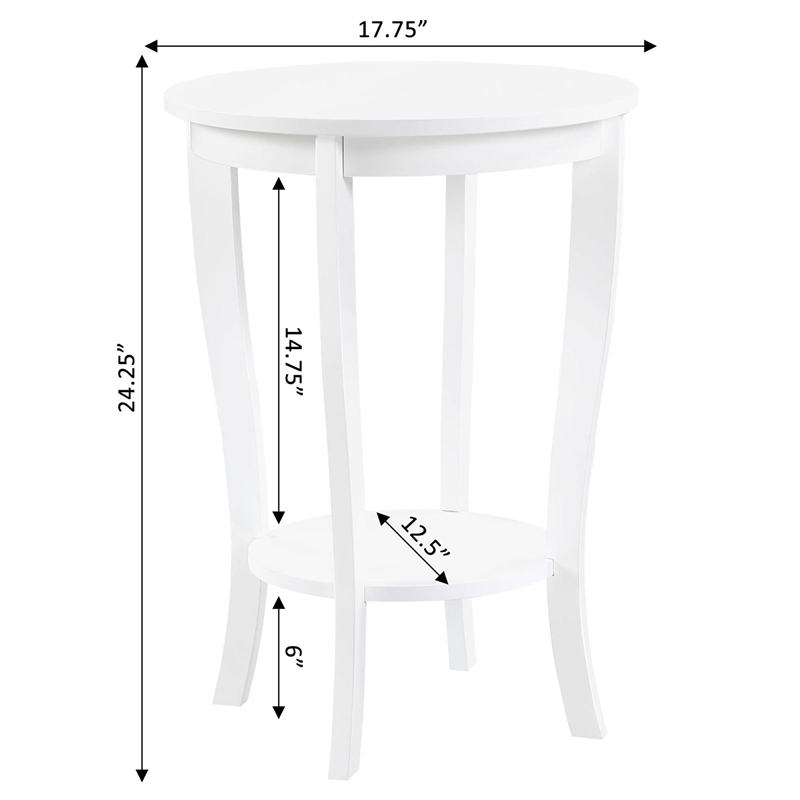 Pemberly Row Round Table in White
