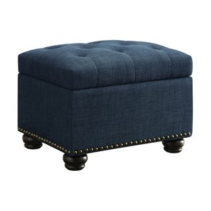 Pemberly Row Storage Ottoman in Blue