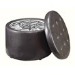 Pemberly Row Round Ottoman in Espresso