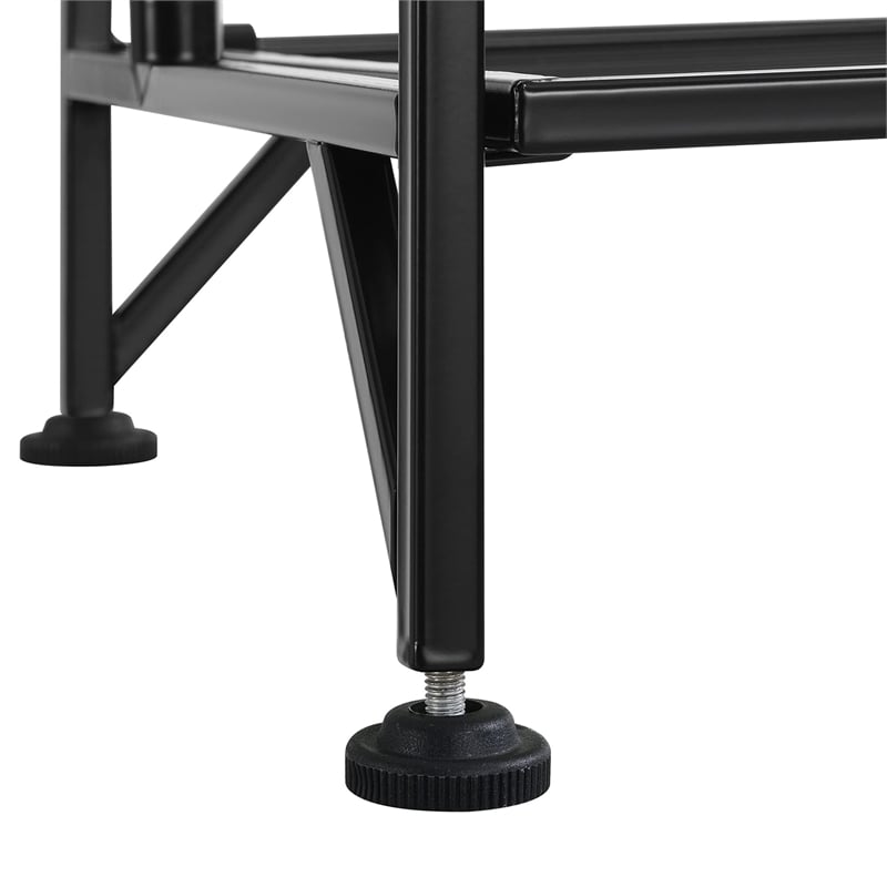 Pemberly Row Corner Plant Stand in Black Metal