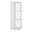 Pemberly Row 3 Shelf Corner Bookshelf Bookcase in White