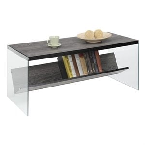 pemberly row coffee table in weathered gray