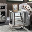 Pemberly Row 3-Drawer Modern Fir Wood/Mirror End Table in White