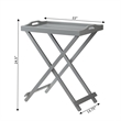 Pemberly Row Folding Tray Table in Gray