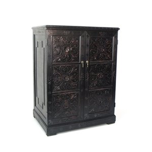 pemberly row tv armoire in antique black