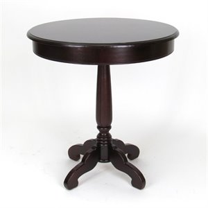 pemberly row pedestal table in brown