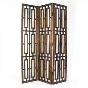 pemberly row bookmark room divider in brown