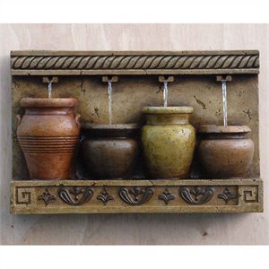 pemberly row colorful pots wall water fountain