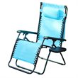 Pemberly Row Textilene Fabric Oversized Chair in Pacific Blue (Set of 2)