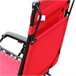 Pemberly Row Textilene Fabric/Metal Frame Oversized Chair in Red (Set of 2)