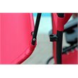 Pemberly Row Textilene Fabric/Metal Frame Oversized Chair in Red (Set of 2)