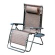 Pemberly Row Textilene Fabric Oversized Chair in Brown Mesh (Set of 2)