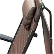 Pemberly Row Textilene Fabric Oversized Chair in Brown Mesh (Set of 2)