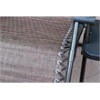 Pemberly Row Textilene Fabric Oversized Chair in Brown Mesh (Set of 2)