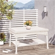 Pemberly Row Wicker Patio Coffee Table in White