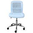 Pemberly Row Faux Leather Upholstered Office Chair in Blue Sky