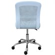 Pemberly Row Faux Leather Upholstered Office Chair in Blue Sky