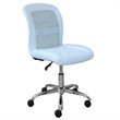 Pemberly Row Faux Leather Upholstered Office Chair in Blue Sky