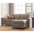 Pemberly Row Right Facing Reclining Sectional in Oatmeal Finish
