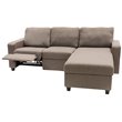 Pemberly Row Right Facing Reclining Sectional in Oatmeal Finish