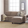 Pemberly Row Right Facing Reclining Sectional in Oatmeal Finish