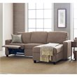 Pemberly Row Right Facing Reclining Sectional in Oatmeal Finish