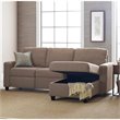 Pemberly Row Right Facing Reclining Sectional in Oatmeal Finish