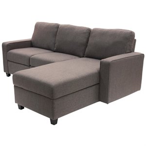 pemberly row right facing reclining sectional in gray