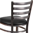 Pemberly Row Metal Bar Stool Chair in Black With Semi-circle Seat & Footrest