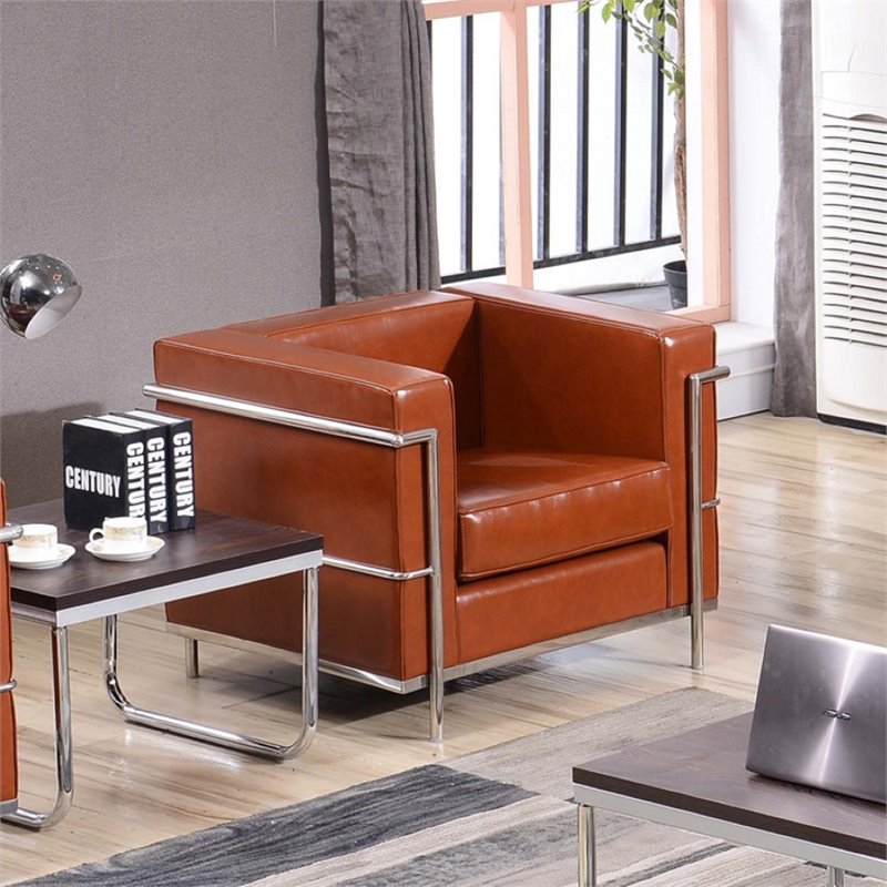 Pemberly Row Reception Chair in Orange
