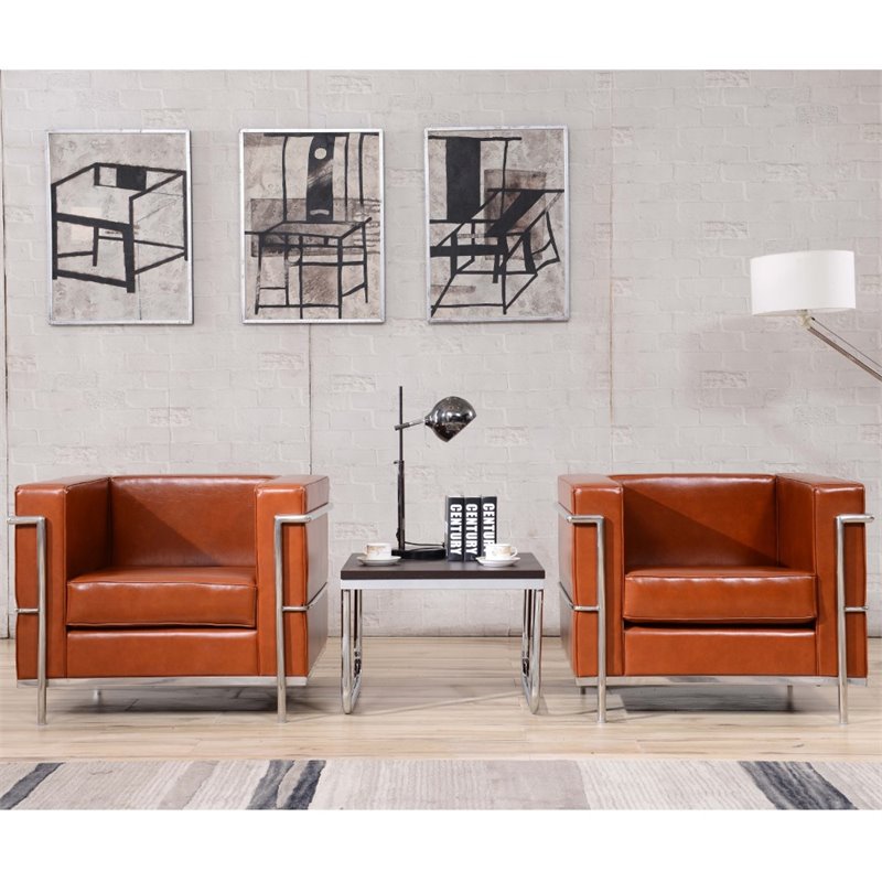 Pemberly Row Reception Chair in Orange