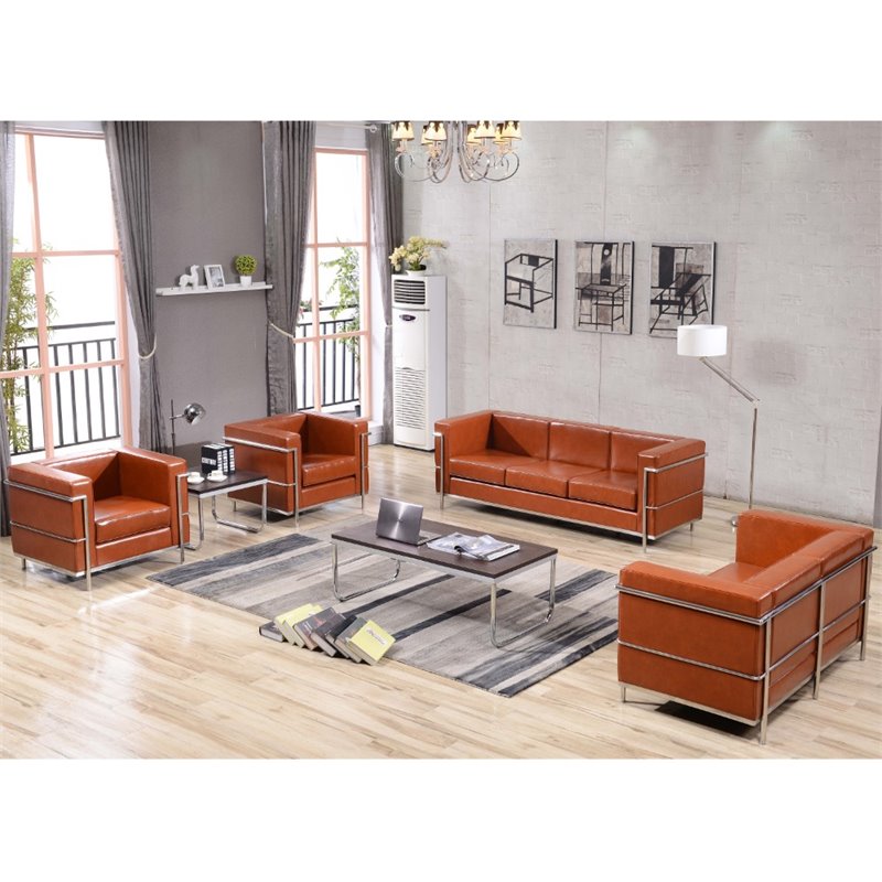 Pemberly Row Reception Chair in Orange