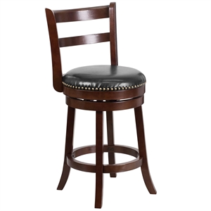 Pemberly Row 26&quot Counter Stool in Black and Cappuccino