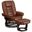 Pemberly Row Leather Recliner in Vintage Brown