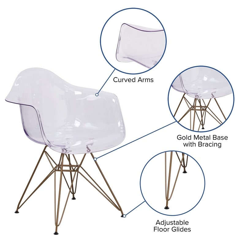 Pemberly Row Transparent Dining Chair
