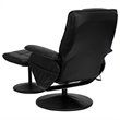 Pemberly Row Recliner and Ottoman in Black