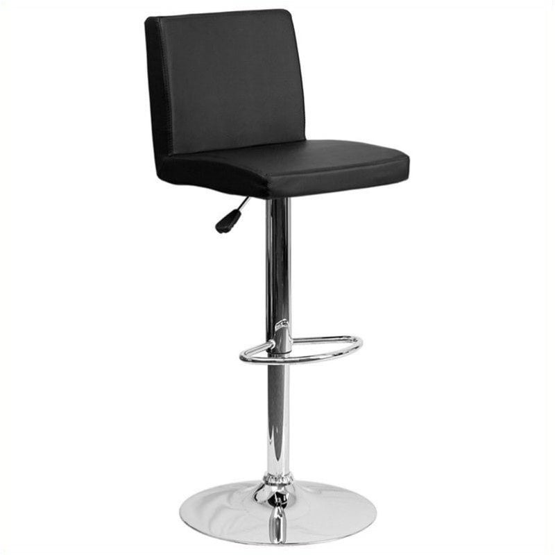 Pemberly Row Contemporary Bar Stool in Black