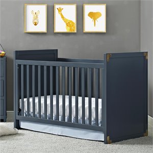 pemberly row 2 in 1 convertible crib in graphite blue