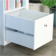 Pemberly Row Transitional Home Office Solid Wood Desk in White