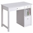 Pemberly Row Transitional Home Office Solid Wood Desk in White