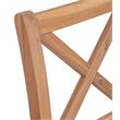 Pemberly Row X-Back Patio Chair with Cushion in Brown (Set of 2)