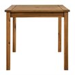 Pemberly Row Acacia Wood Patio Dining Table in Brown