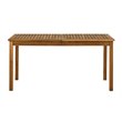 Pemberly Row Acacia Wood Patio Dining Table in Brown