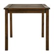 Pemberly Row Acacia Wood Patio Dining Table in Dark Brown