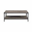 Pemberly Row Wood Coffee Table in Gray Wash