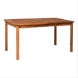 Pemberly Row Acacia Wood Patio 7-Piece Dining Set in Brown