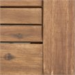 Pemberly Row Acacia Wood Patio 3-Piece Dining Set in Brown