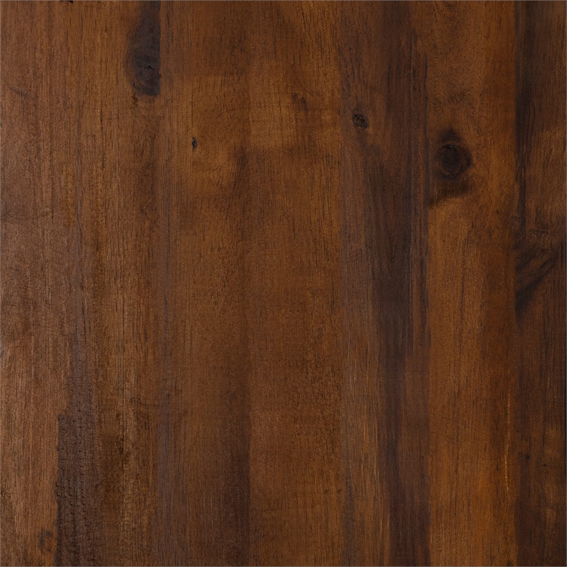 Pemberly Row Acacia Wood Patio 3-Piece Dining Set in Dark Brown