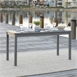 Pemberly Row Acacia Wood Patio 4-Piece Dining Set in Dark Brown